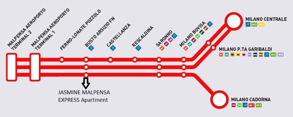 Jasmine Malpensa Express And Train To Milano Apartment Busto Arsizio Exterior foto